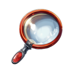 a magnifying glass